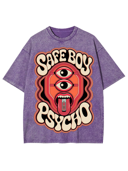 SAFE BOY PSYCHO WASHED TSHIRT