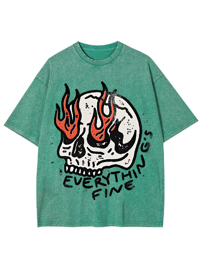 EVERYTHING'S FINE WASHED TSHIRT