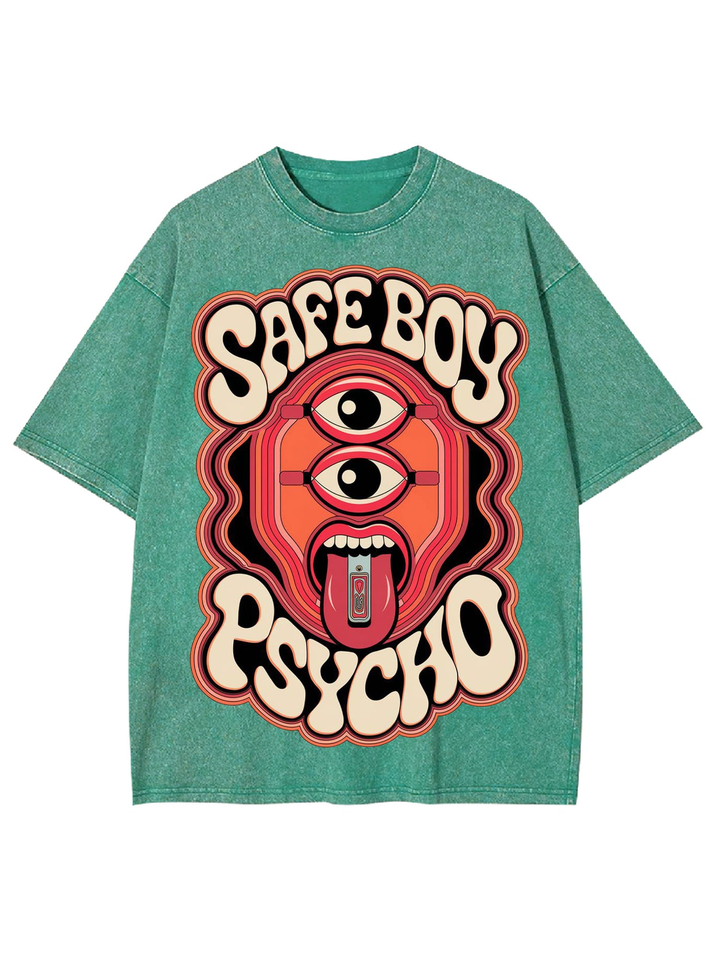 SAFE BOY PSYCHO WASHED TSHIRT