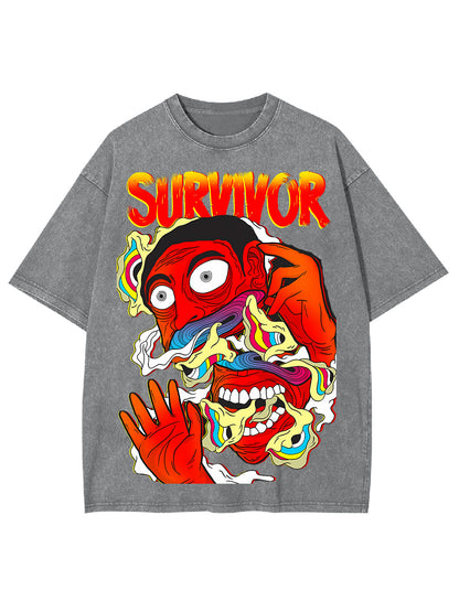 SURVIVOR WASHED TSHIRT