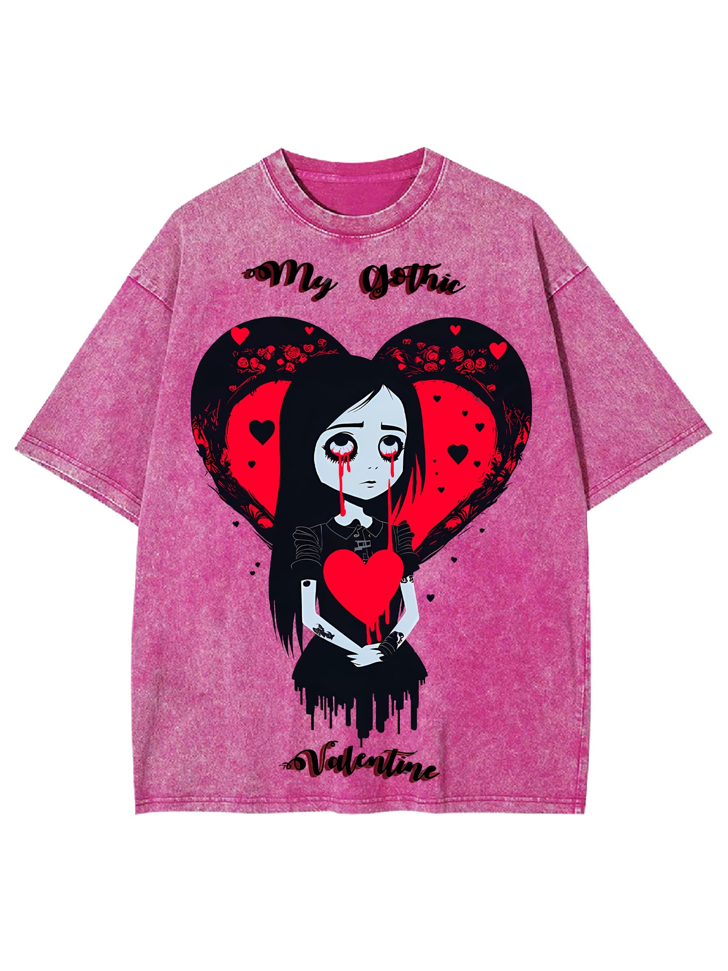 MY GOTHIC VALENTINE WASHED TSHIRT