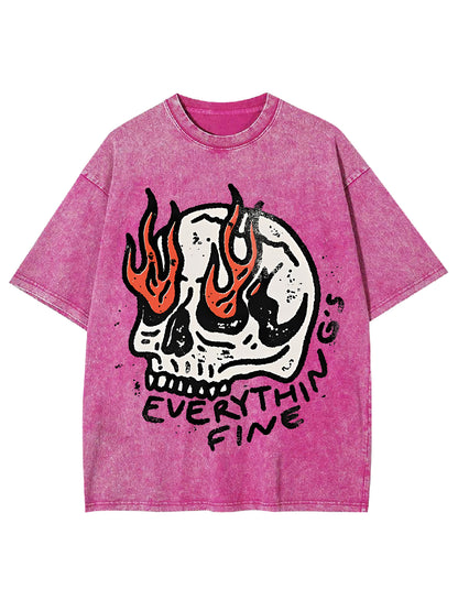 EVERYTHING'S FINE WASHED TSHIRT