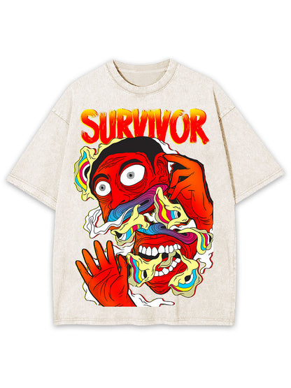 SURVIVOR WASHED TSHIRT