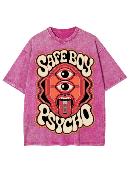 SAFE BOY PSYCHO WASHED TSHIRT