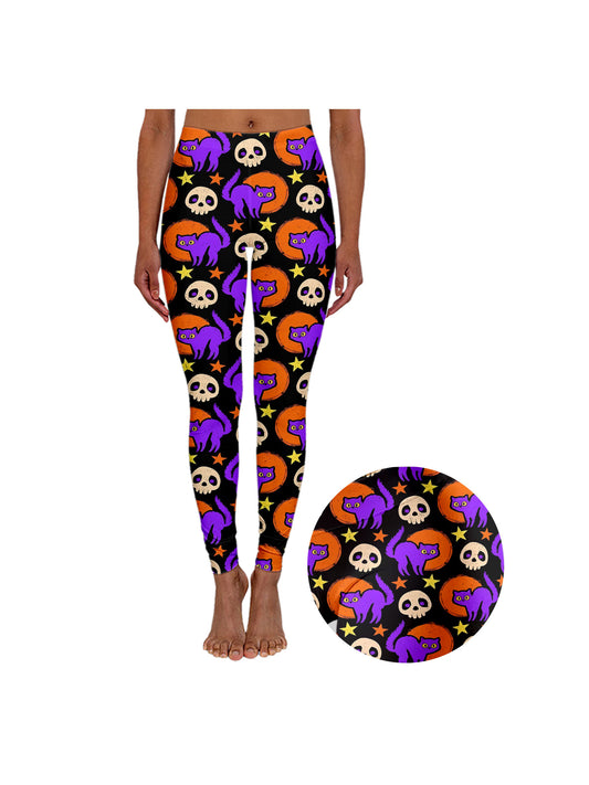 SKULL AND CAT LEGGINGS