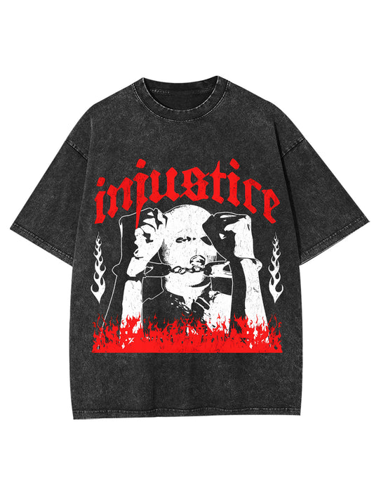 INJUSTICE WASHED TSHIRT