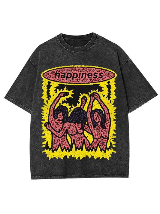 HAPPINESS WASHED TSHIRT