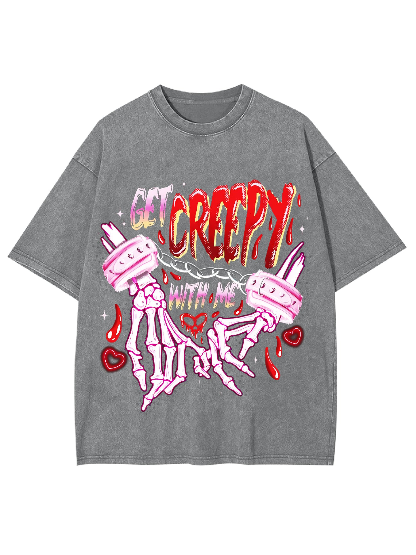 GET CREEPY WITH ME WASHED TSHIRT