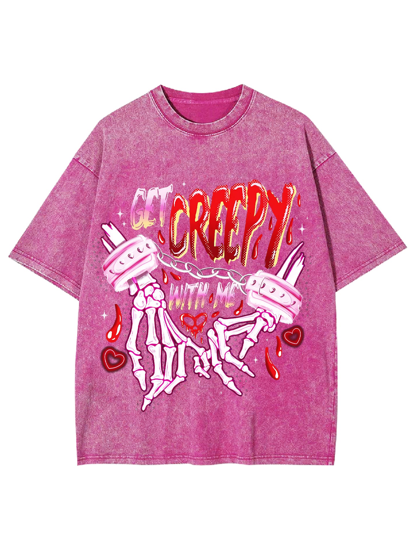 GET CREEPY WITH ME WASHED TSHIRT