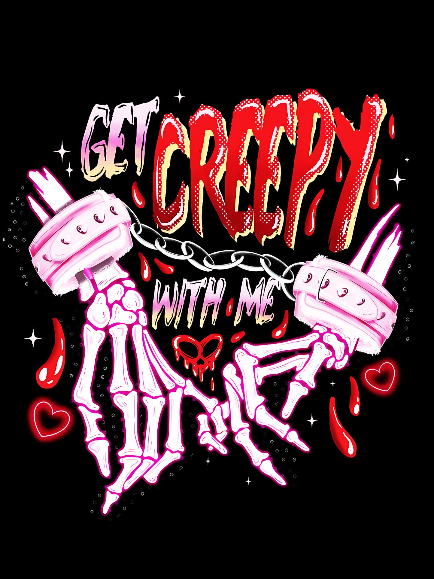 GET CREEPY WITH ME WASHED TSHIRT