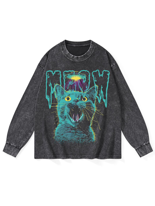 MEOWFO WASHED LONG-SLEEVE TSHIRT