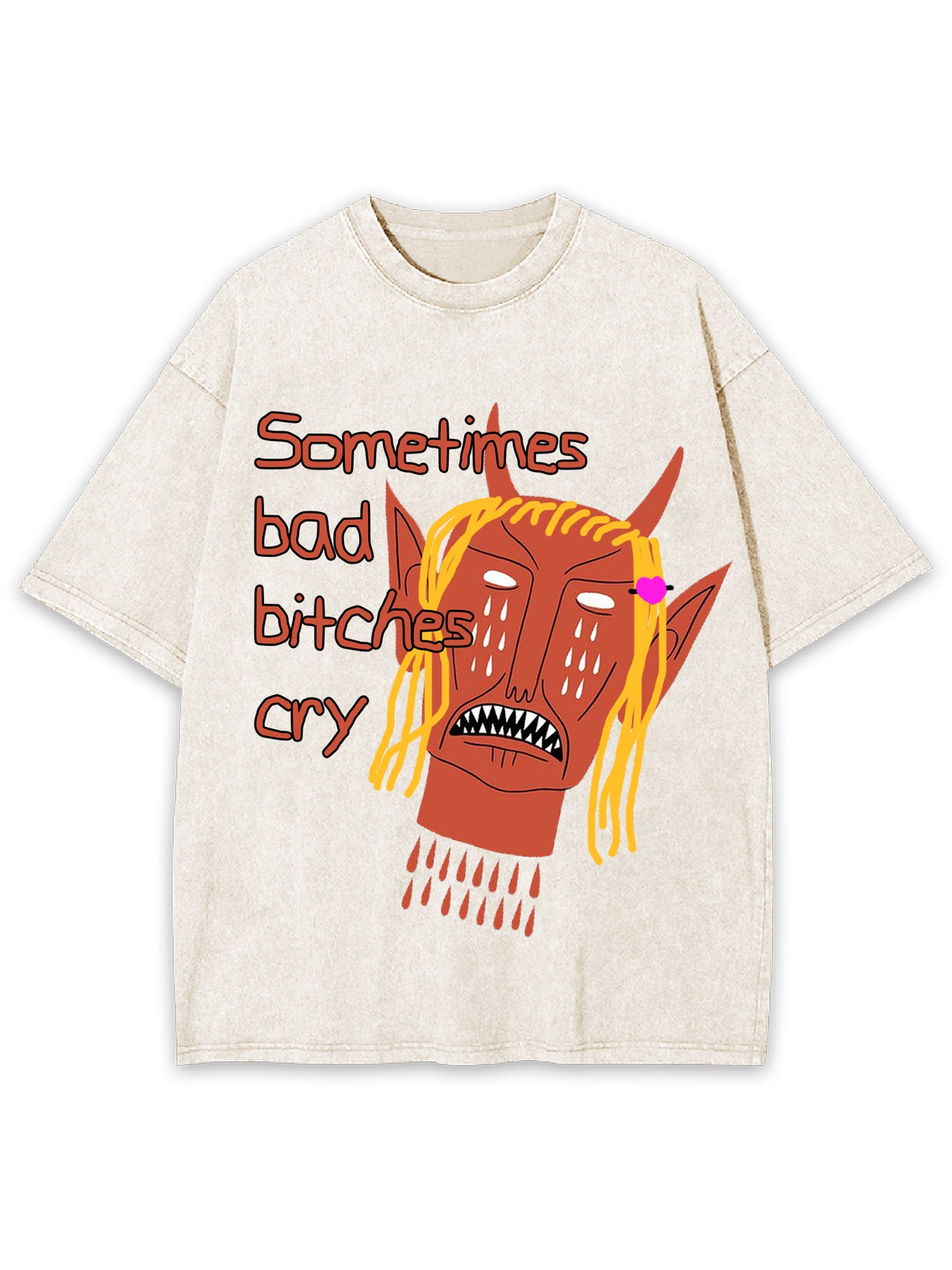 BAD BITCHES WASHED TSHIRT