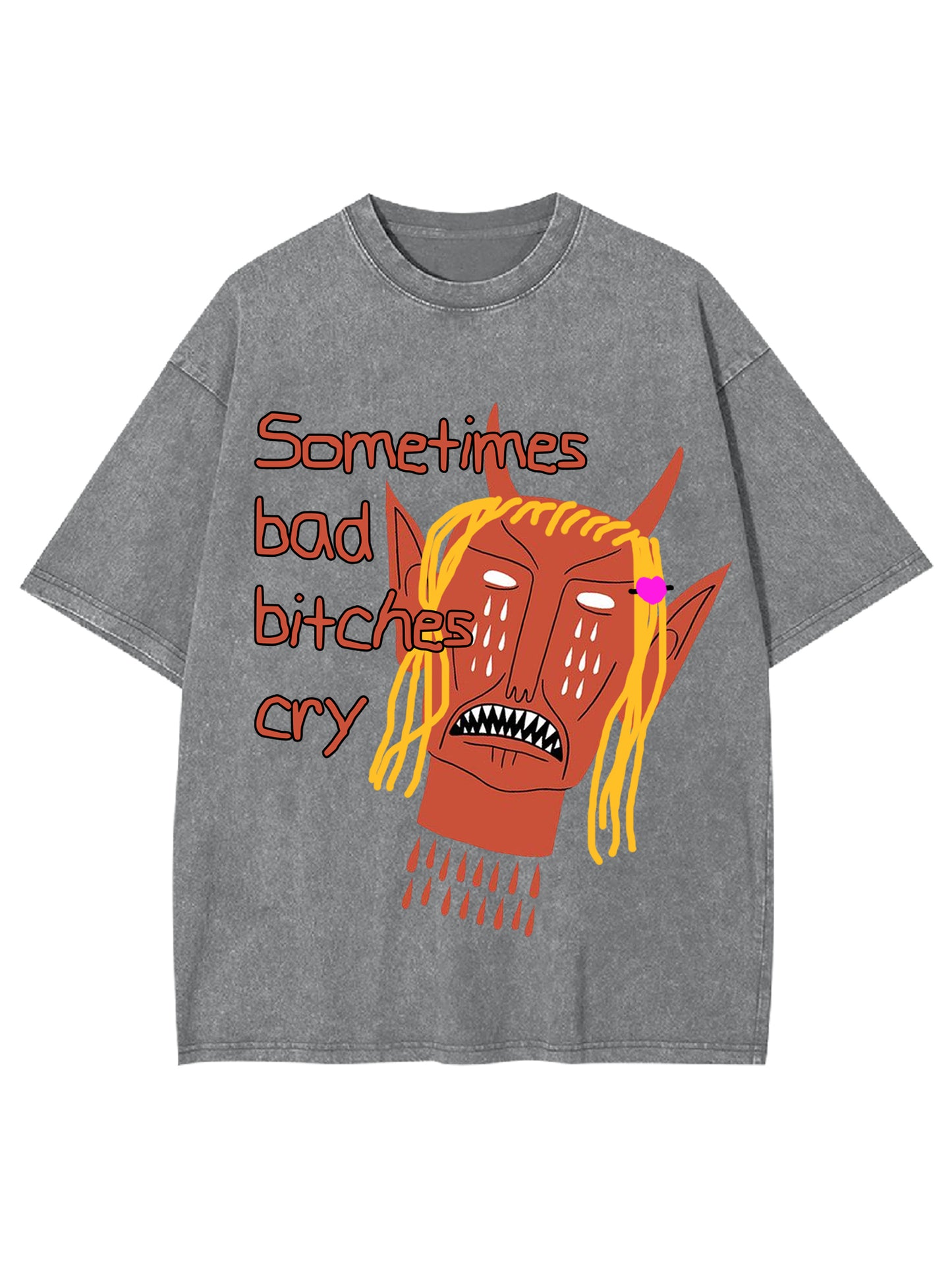 BAD BITCHES WASHED TSHIRT