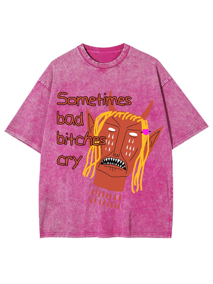 BAD BITCHES WASHED TSHIRT