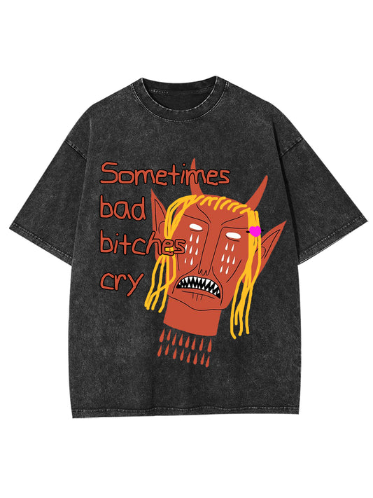 BAD BITCHES WASHED TSHIRT