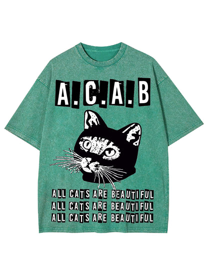 ALL CATS ARE BEAUTIFUL WASHED TSHIRT