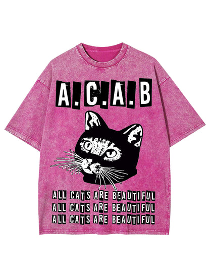 ALL CATS ARE BEAUTIFUL WASHED TSHIRT