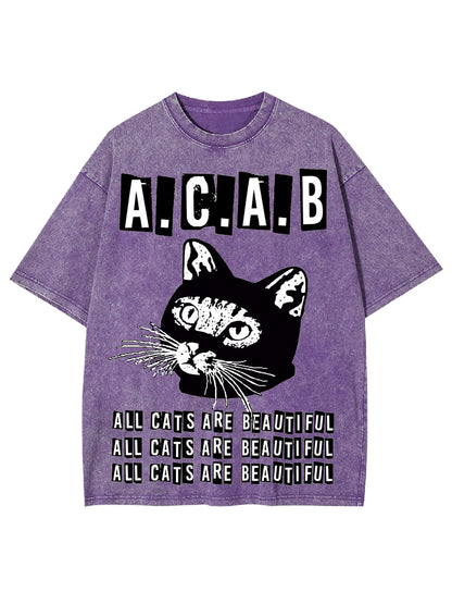 ALL CATS ARE BEAUTIFUL WASHED TSHIRT