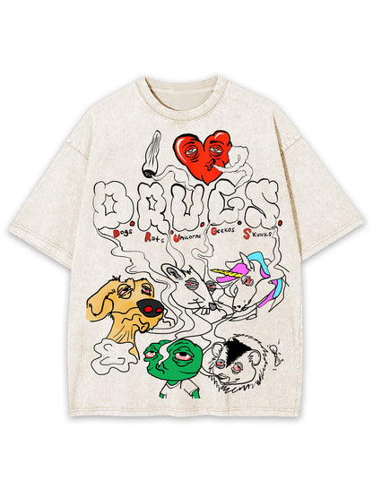 DRUGS WASHED TSHIRT