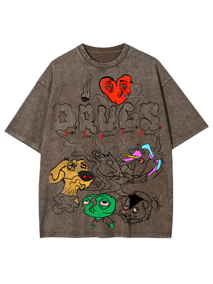 DRUGS WASHED TSHIRT