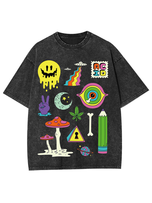 BRAIN HAPPY WASHED TSHIRT