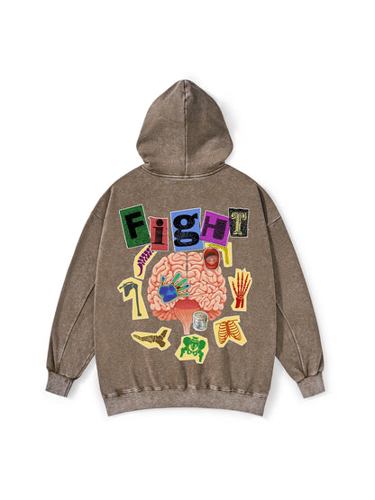 HIGHT WASHED HOODIE