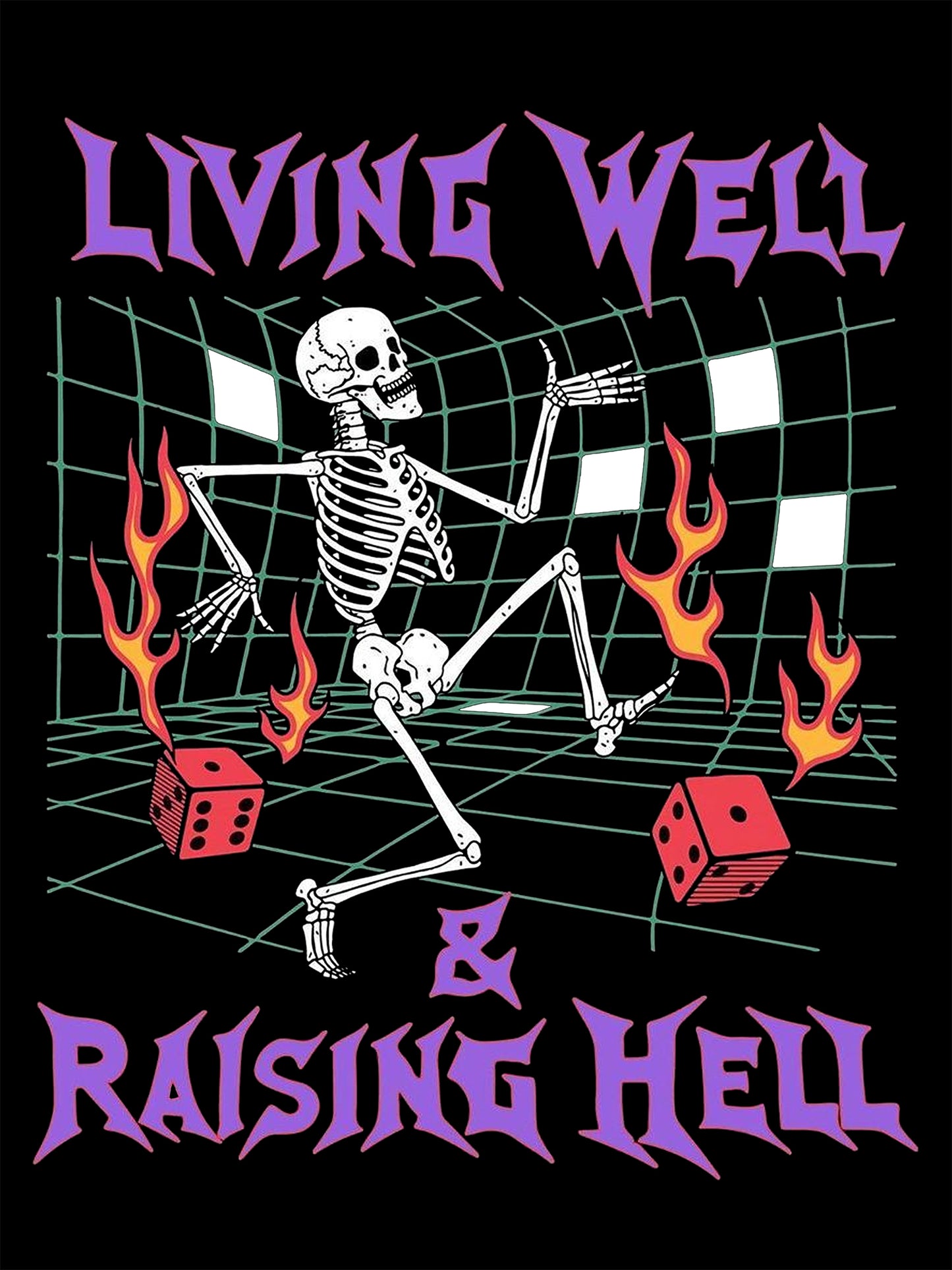 LIVING WELL, RAISING HELL WASHED TSHIRT