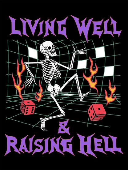 LIVING WELL, RAISING HELL WASHED TSHIRT