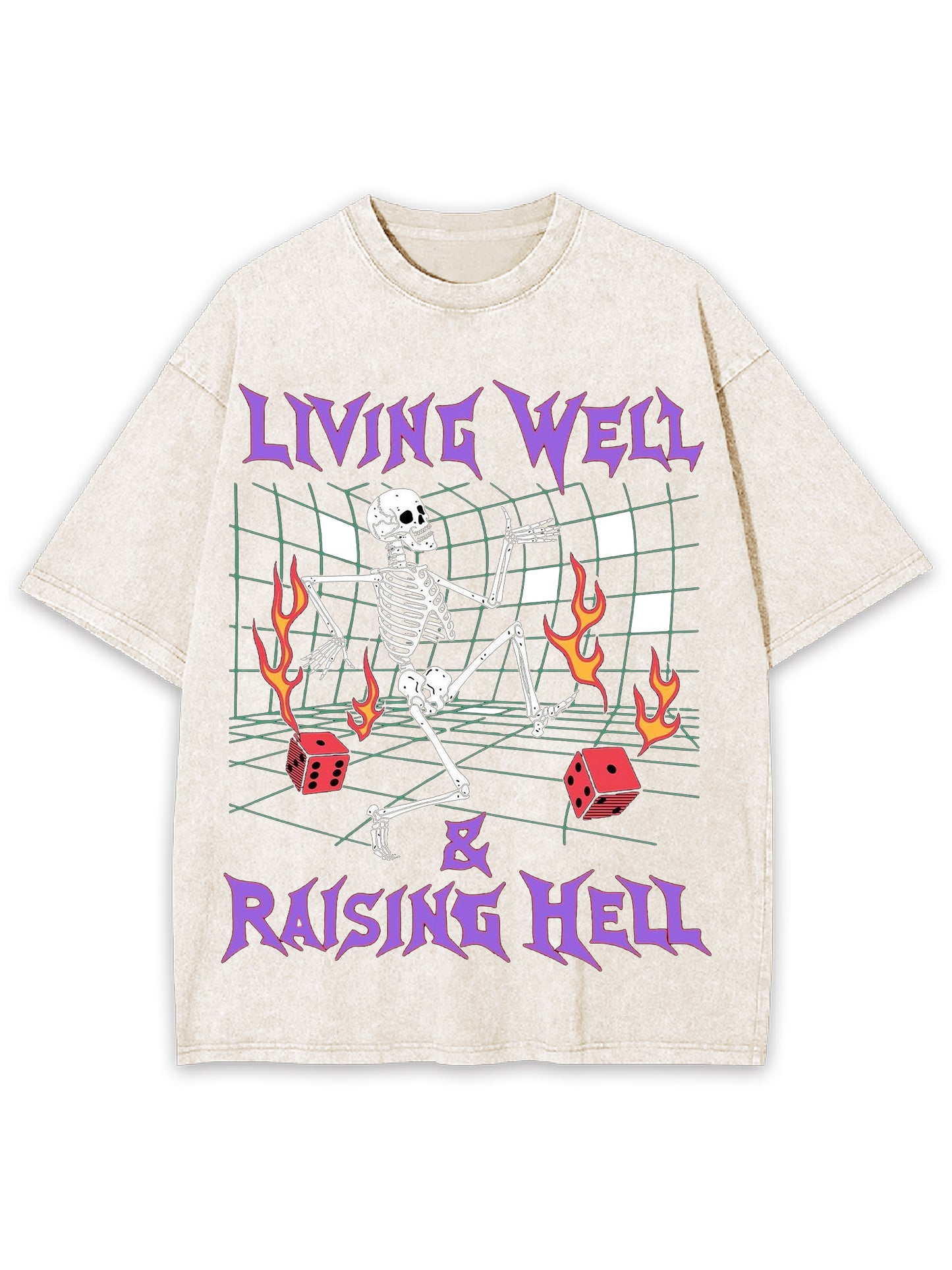 LIVING WELL, RAISING HELL WASHED TSHIRT