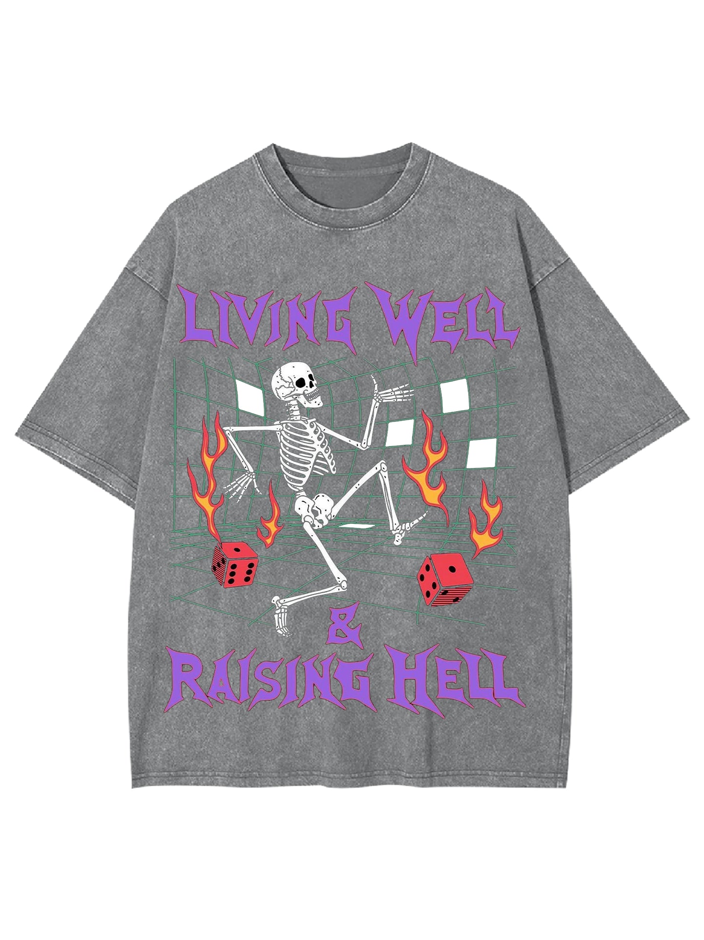 LIVING WELL, RAISING HELL WASHED TSHIRT