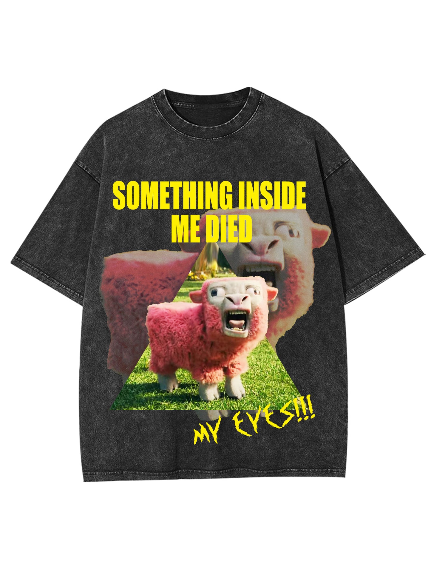 SOMETHING INSIDE ME DIED WASHED TSHIRT