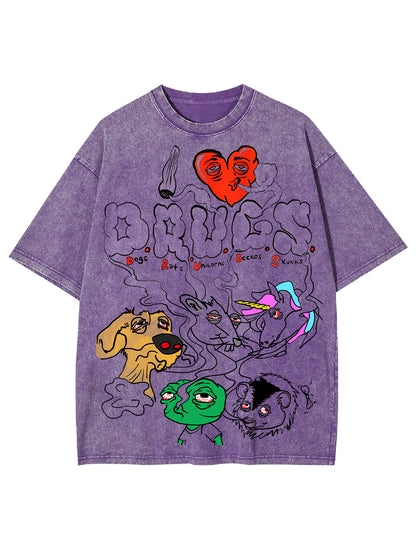 DRUGS WASHED TSHIRT