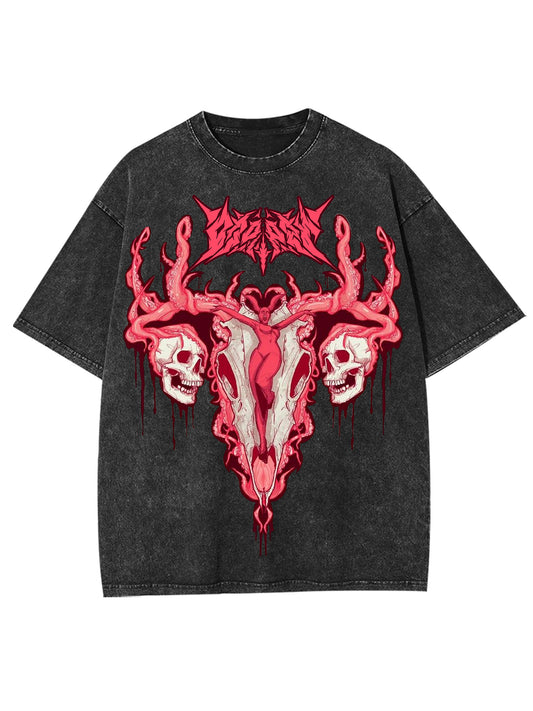 UTERUS FROM HELL WASHED TSHIRT