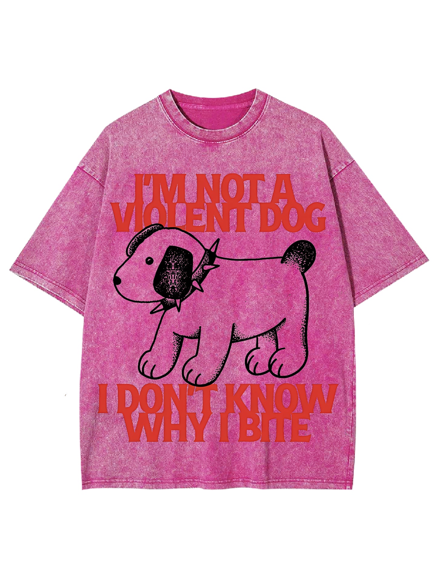 I'M NOT A VIOLENT DOG I DON'T KNOW WHY I BITE WASHED TSHIRT