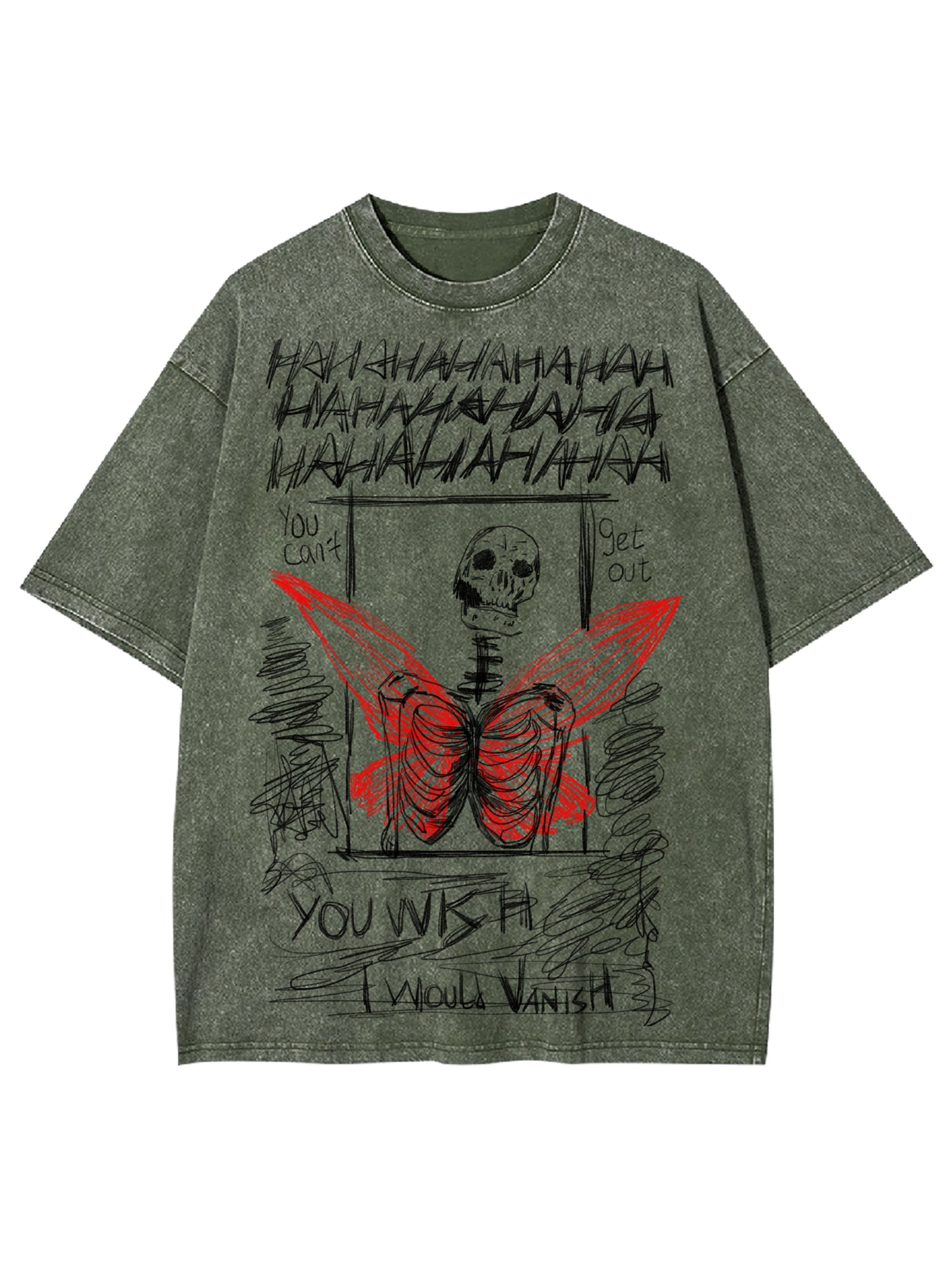 I WOULD VANISH WASHED TSHIRT