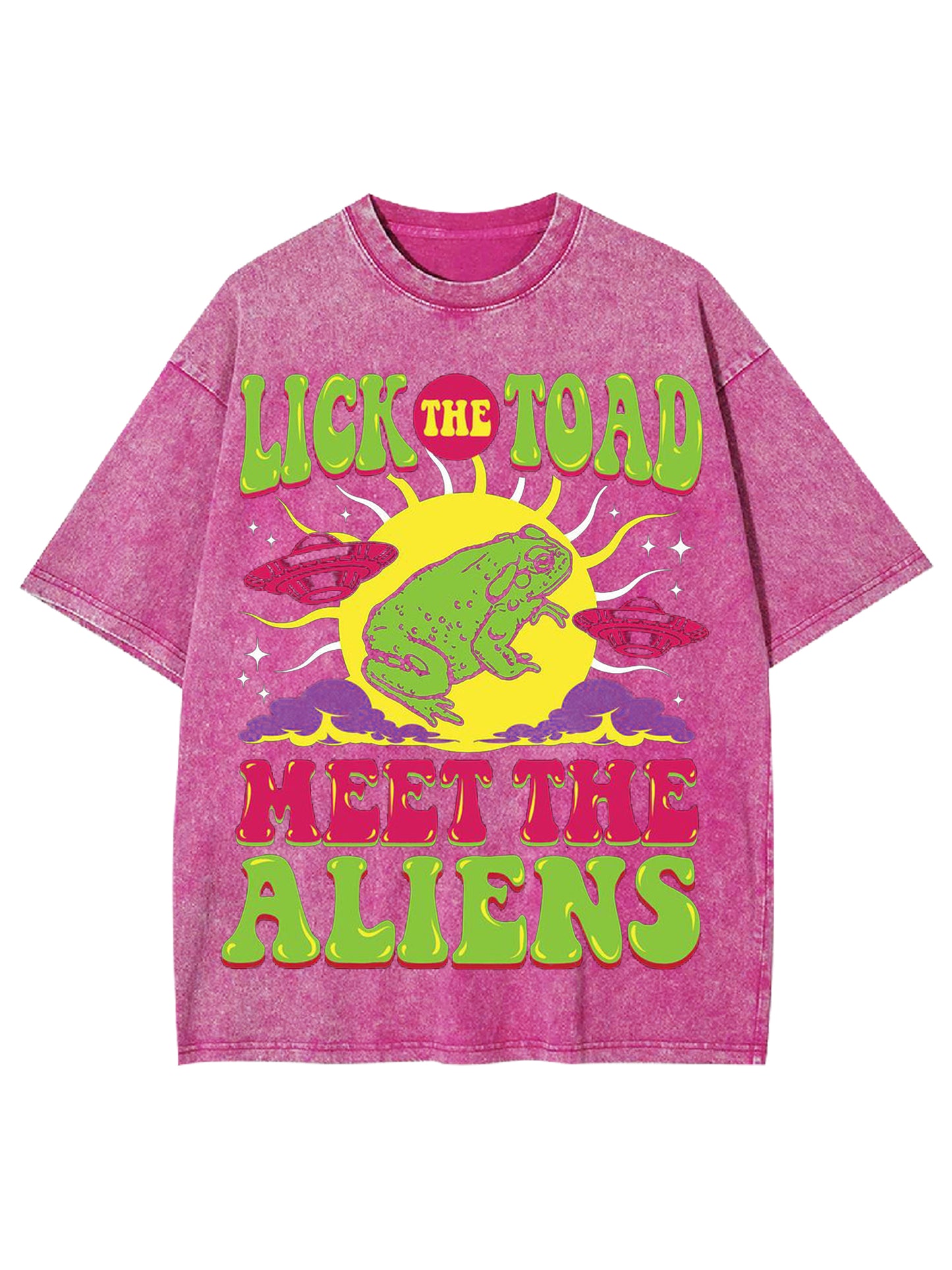 LICK THE TOAD MEET THE ALIENS WASHED TSHIRT