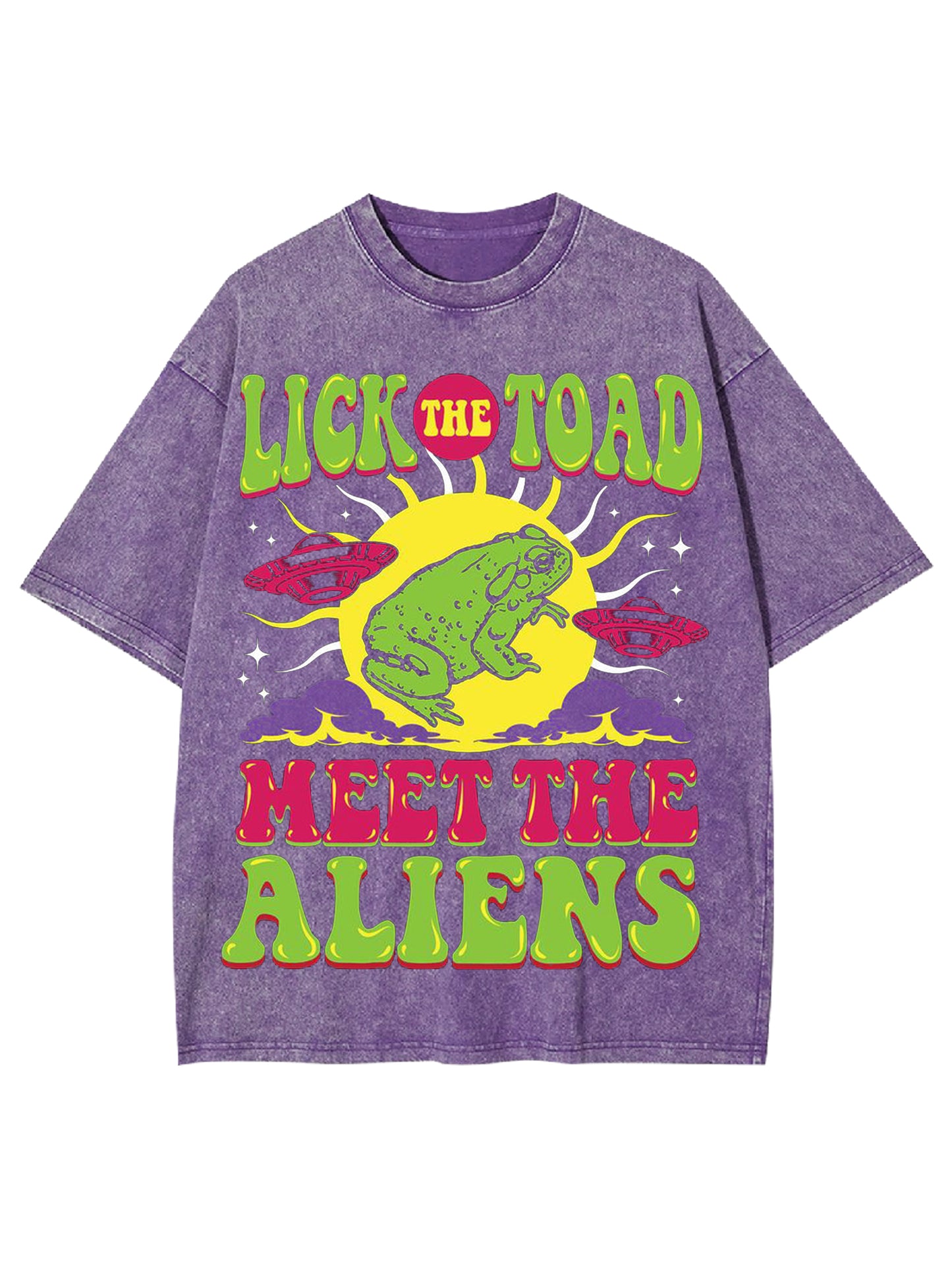 LICK THE TOAD MEET THE ALIENS WASHED TSHIRT