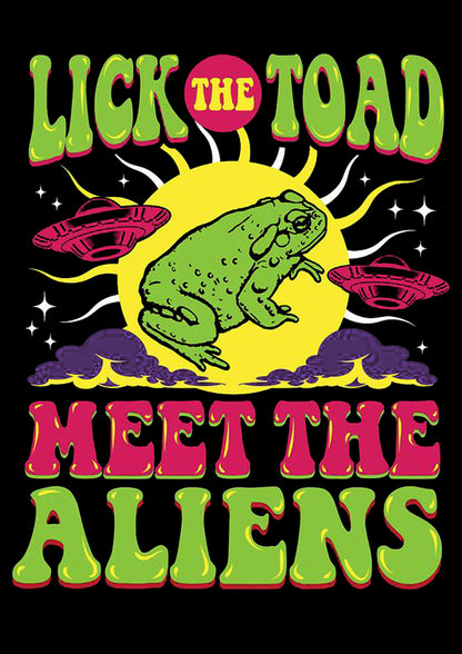 LICK THE TOAD MEET THE ALIENS WASHED TSHIRT