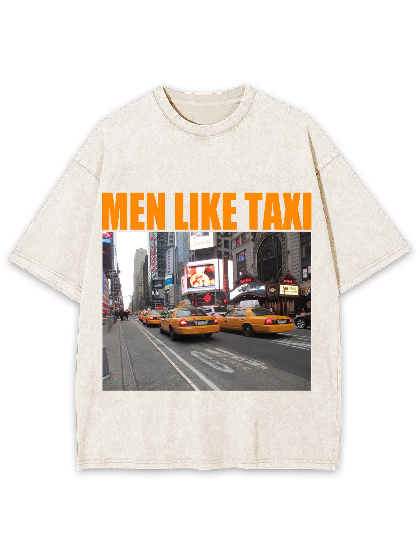 MEN LIKE TAXI WASHED TSHIRT