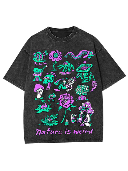 NATURE IS WEIRD WASHED TSHIRT