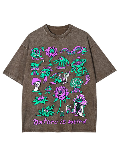 NATURE IS WEIRD WASHED TSHIRT