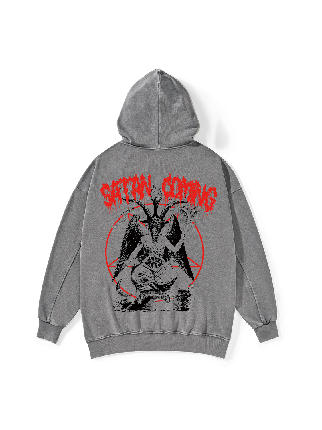 SATAN COMING WASHED HOODIE