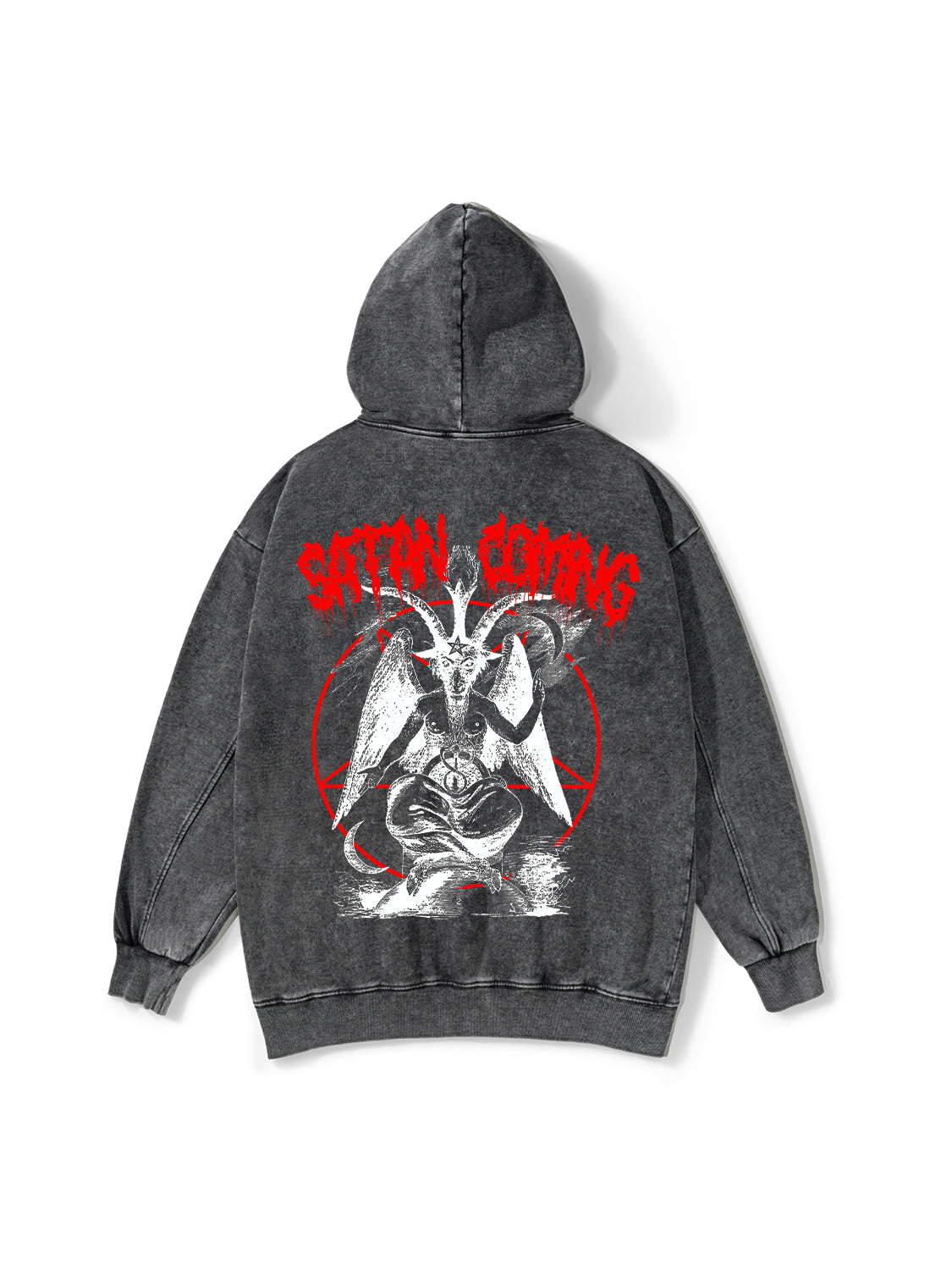 SATAN COMING WASHED HOODIE