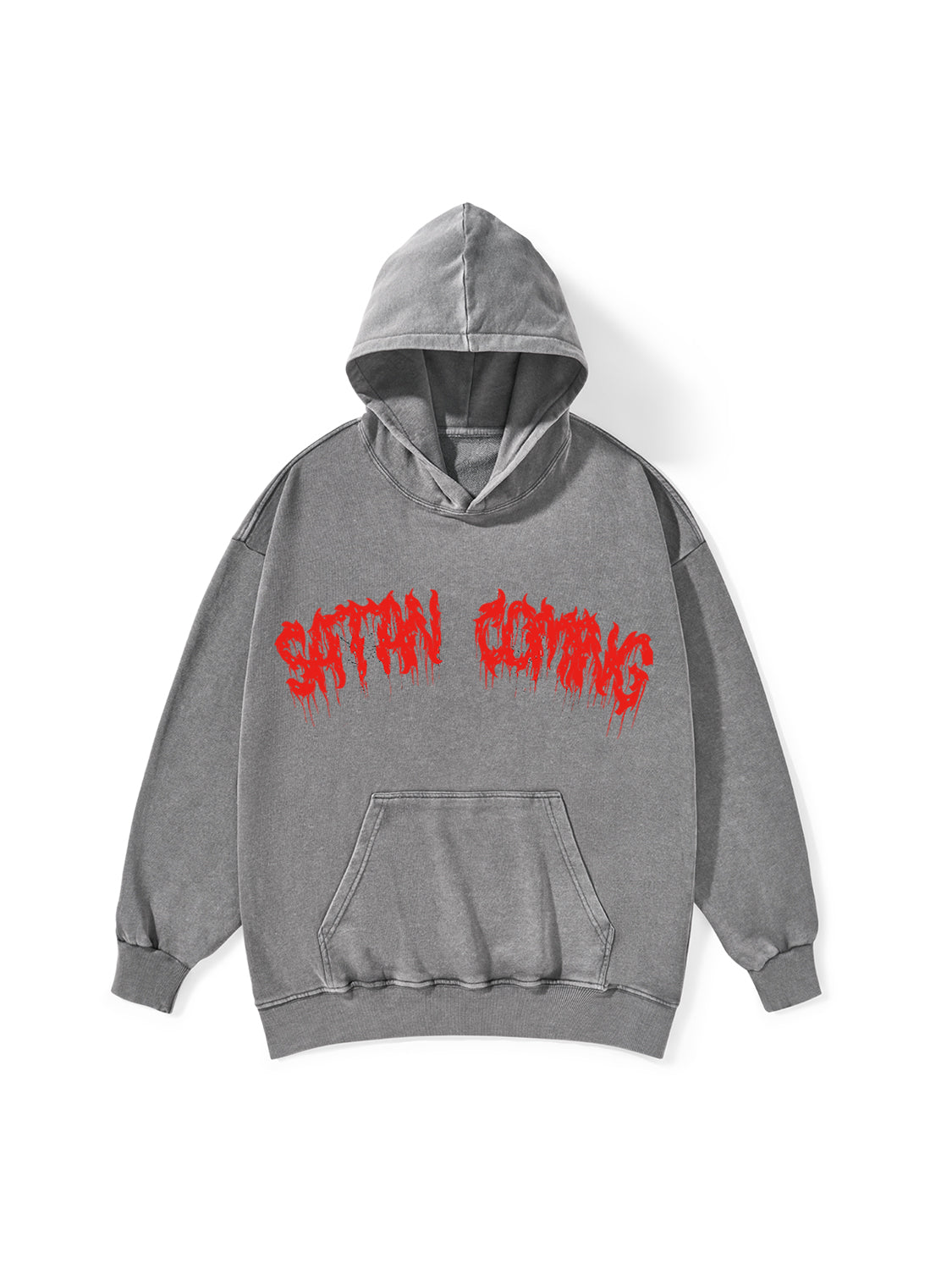 SATAN COMING WASHED HOODIE