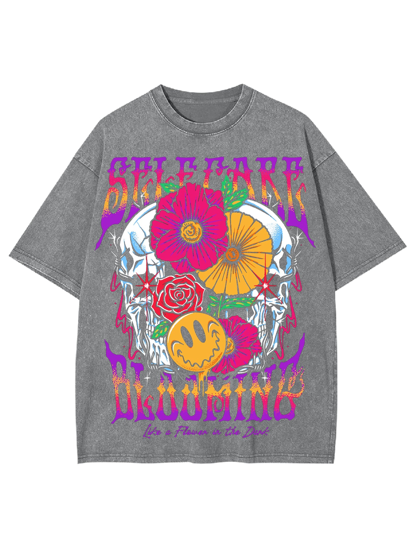 SELF CARE BLOOMING WASHED TSHIRT